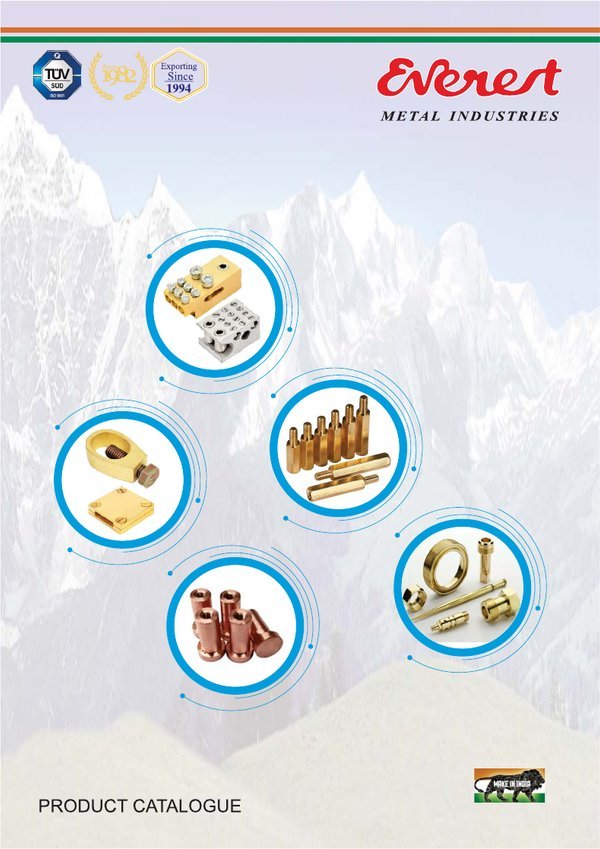 Everest Metal brass electrical catalogue cover — brass cable glands and earthing accessories
