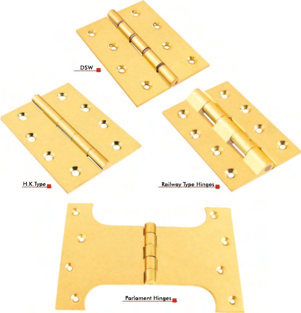 Brass Hinges — Standard & Parliament — Everest Metal Industries
