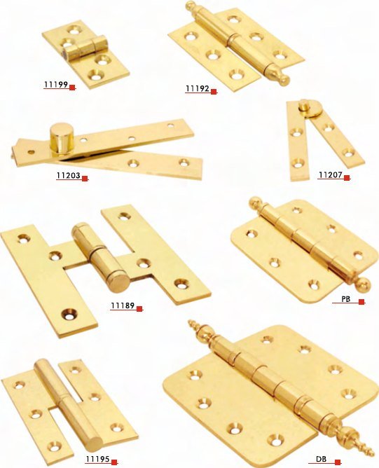 Brass Hinges — Railway & Back-Flap — Everest Metal Industries