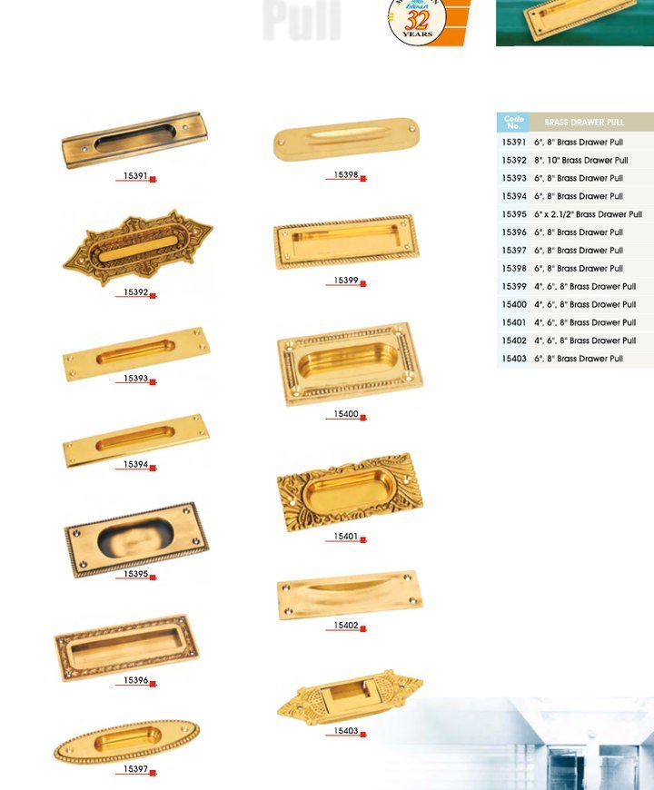 Brass Drawer Pulls — Everest Metal Industries